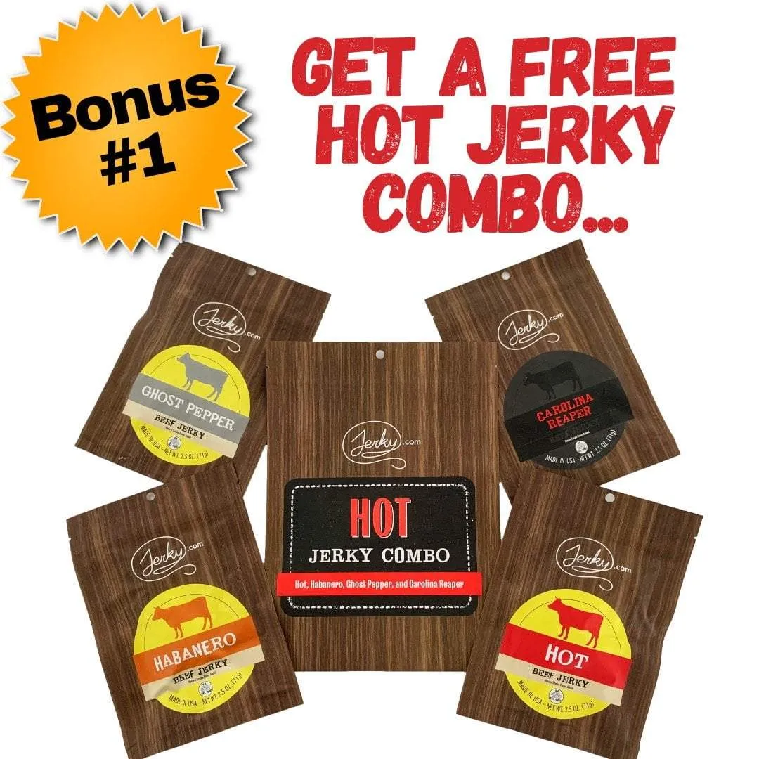 🤫 Secret Menu Hot Jerky Bundle   2 FREE Bonuses!