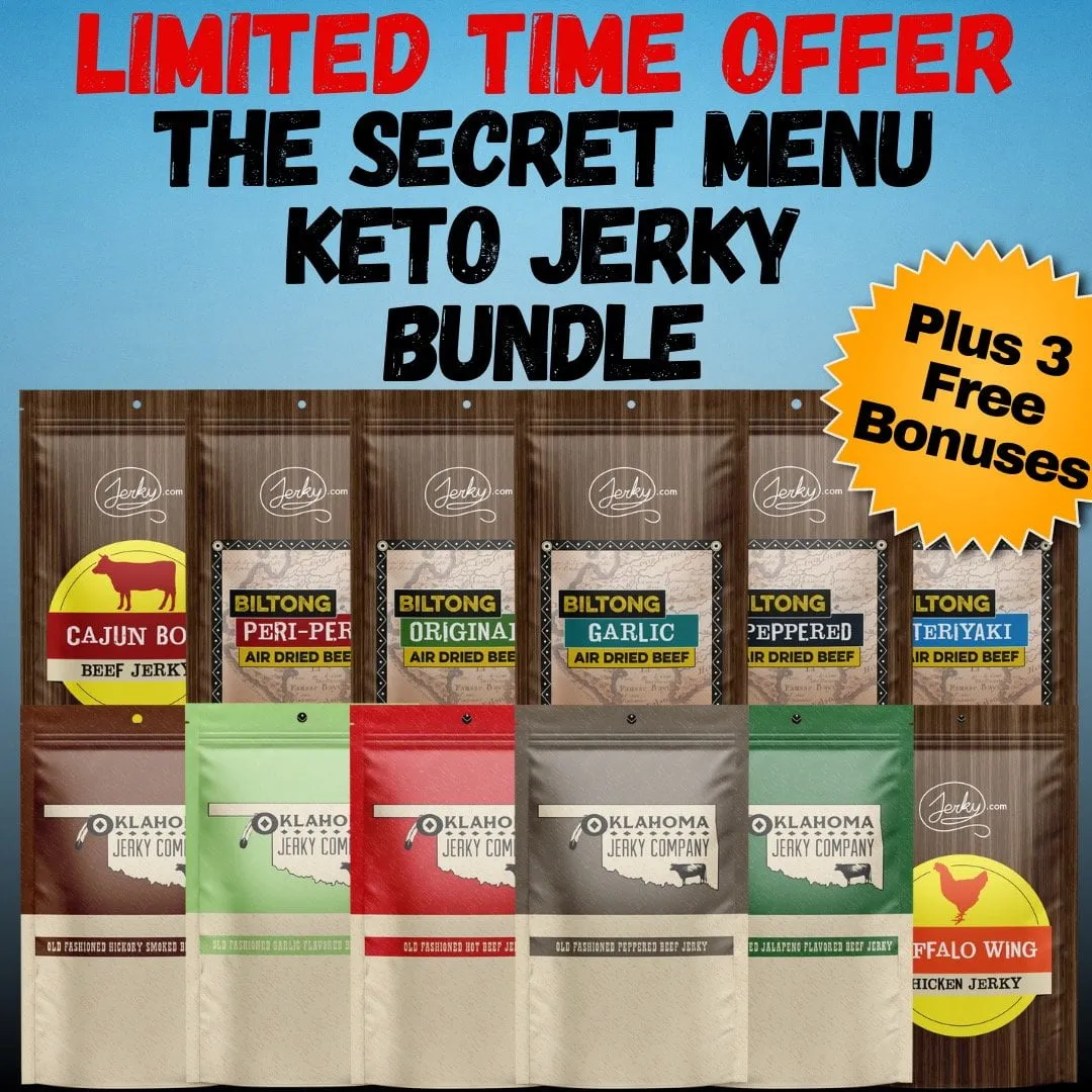 🤫 Secret Menu Keto Jerky Bundle   3 FREE Bonuses!