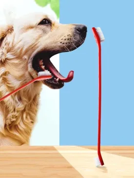 2pcs Double Head Random Color Pet Toothbrush