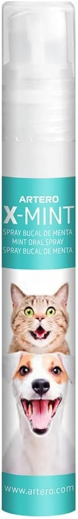 Artero X-Mint. Instantly removes bad breath from your dog or cat. Maintains oral hygiene. Pleasant taste. Protects enamel. Easy to apply with diffuser spray.