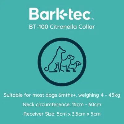Barktec BT-100 Multi-Pet Citronella Spray Collar for 2 Dogs