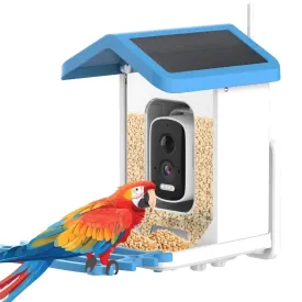 Brookstone Bird Feeder with Wireless Camera AI Species ID Solar Panel Smart Home