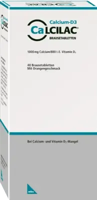 Calcium carbonate, colecalciferol, CALCILAC effervescent tablets