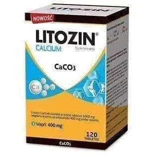 Calcium tablets, calcium supplements, Litozin Calcium x 120 tablets