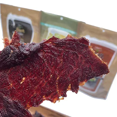 Craft Beef Jerky 3 Pack -Boulevard Tank 7 Infused Beef Jerky, Nebraska Brewing Brown Ale Infused Beef Jerky, Cinder Block Porter Infused Beef Jerky