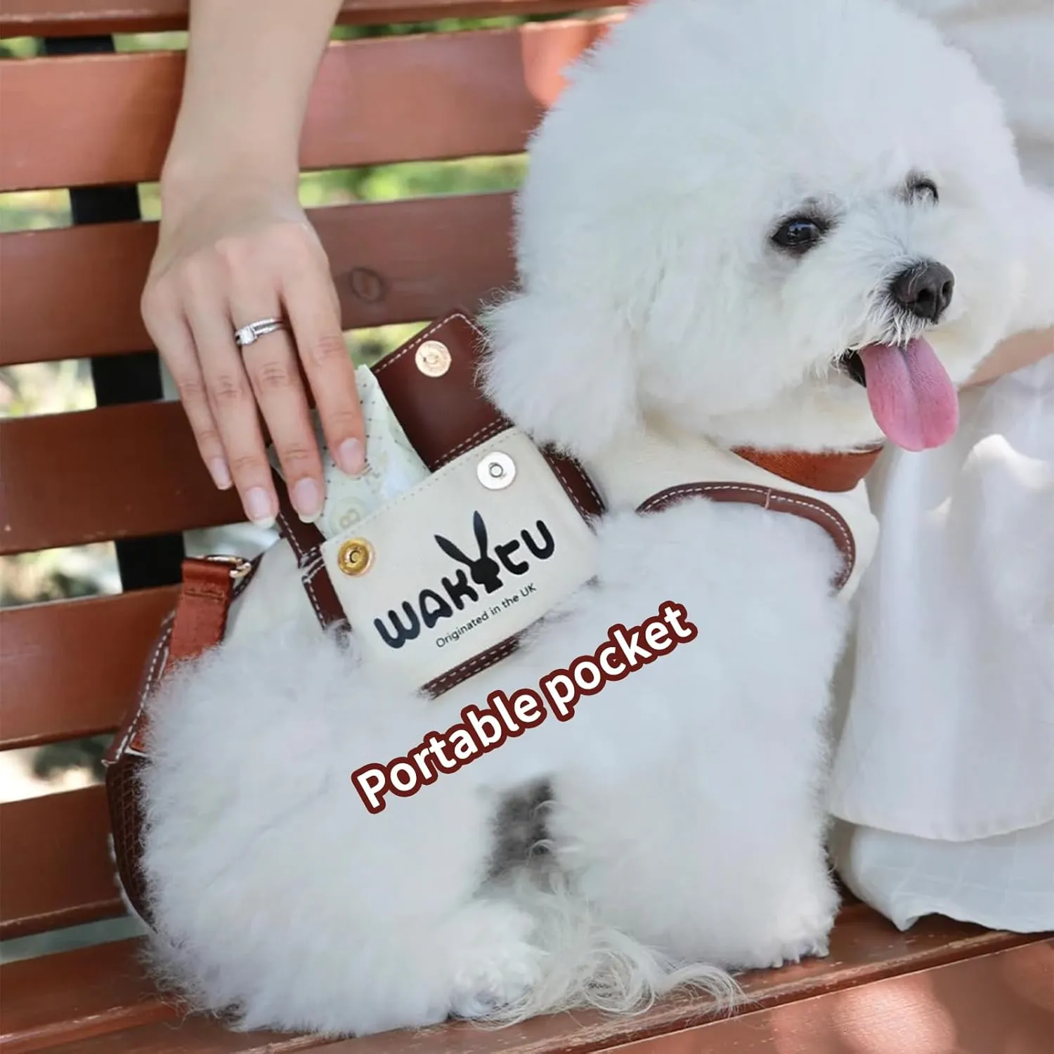 Dog Lift Harness Dog Carrier VES Harness Adjustable Leash with Small Puppy Treat Bag,Fits Most Cars,S4-8 LBS