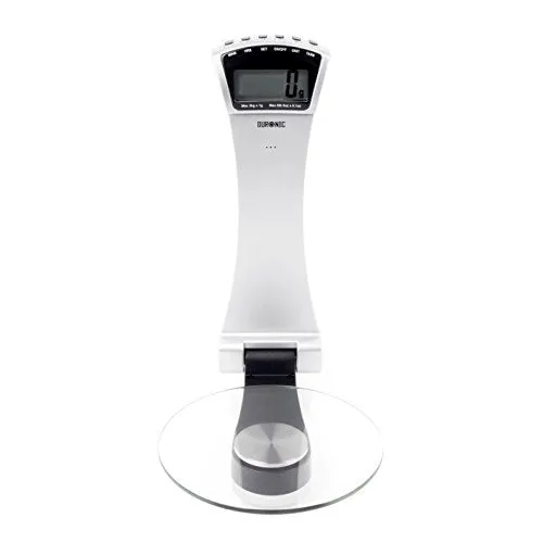 Duronic Digital Kitchen Scale KS4000 Wall Kitchen Scales, Weighing Scale, Baking Scale for Cooking Baking Pet Food Postal, Food Scale Weight Scale, Electronic Scale with Backlit LCD Display