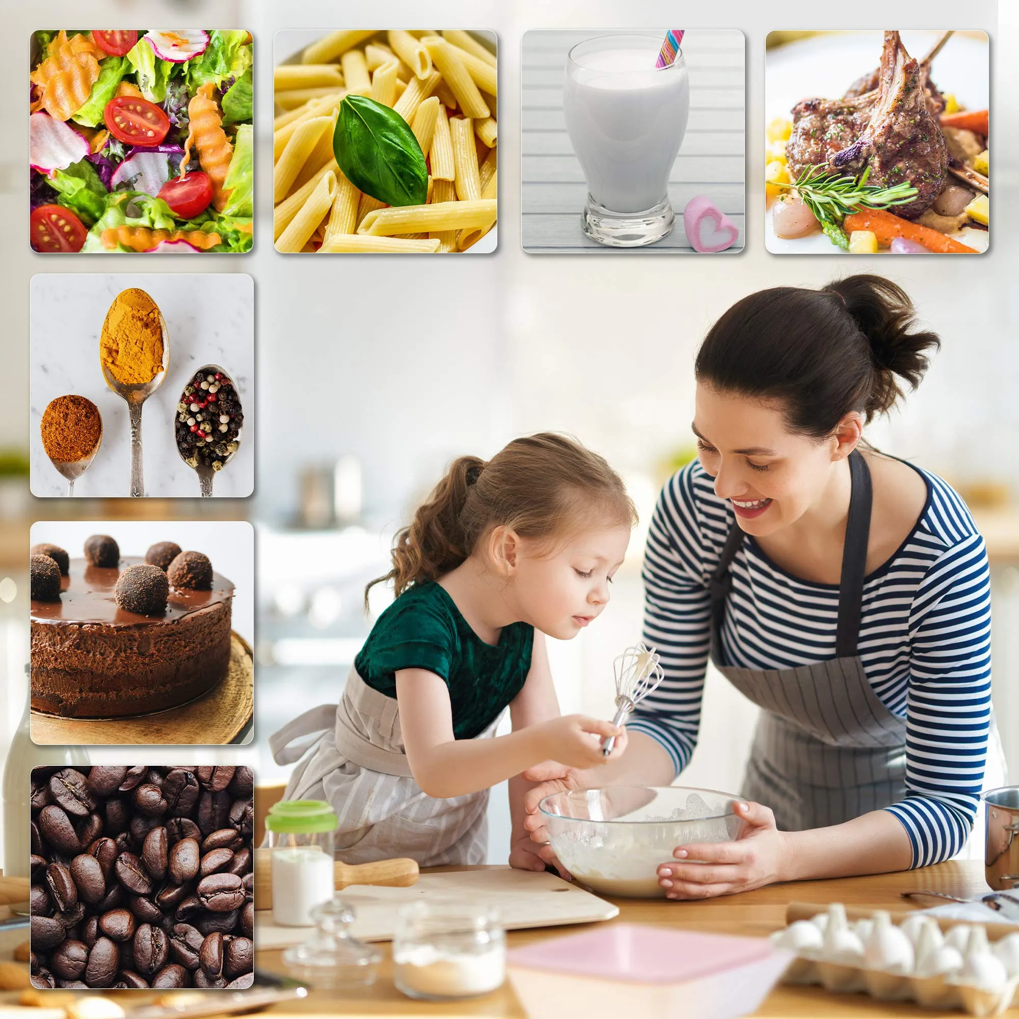 Duronic Digital Kitchen Scales KS100 PK Electronic Kitchen Scale with Bowl Measuring Weighing Scale Pink Baking Scale for Cooking Baking Mail Pet Food Measurement Baker Weight Scale, Tare LCD Display