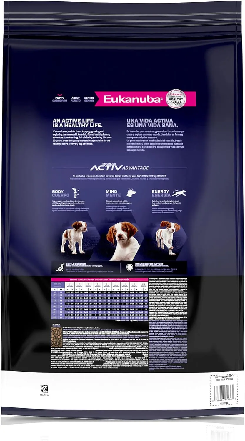 Eukanuba Puppy Medium Breed Dry Dog Food, 30 lb