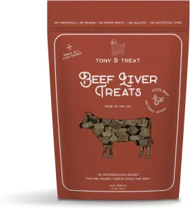 Freeze-Dried Beef Liver Dog Treats - Single Ingredient, High-Protein, Grain & Gluten Free, Healthy Snack for Dogs, Made in USA