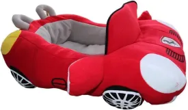 Fun Car Shaped Pet Bed Dog Beds Removable Pillow Washable Pet Bed Cat Beds Fulffy Anti-Slip Pet Sleeping Mat Accessories Indoor and Outdoor Large,Medium,Small Dogs Breeds (Red 2)