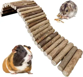 Hamiledyi Hamster Ladder Bridge, Small Animal Hideout, Tunnel, House, Ramp, Tube for Hamster, Guinea Pig, Rat, Chinchilla, Cage Accessories, Chew Toys (19.7"5.9")