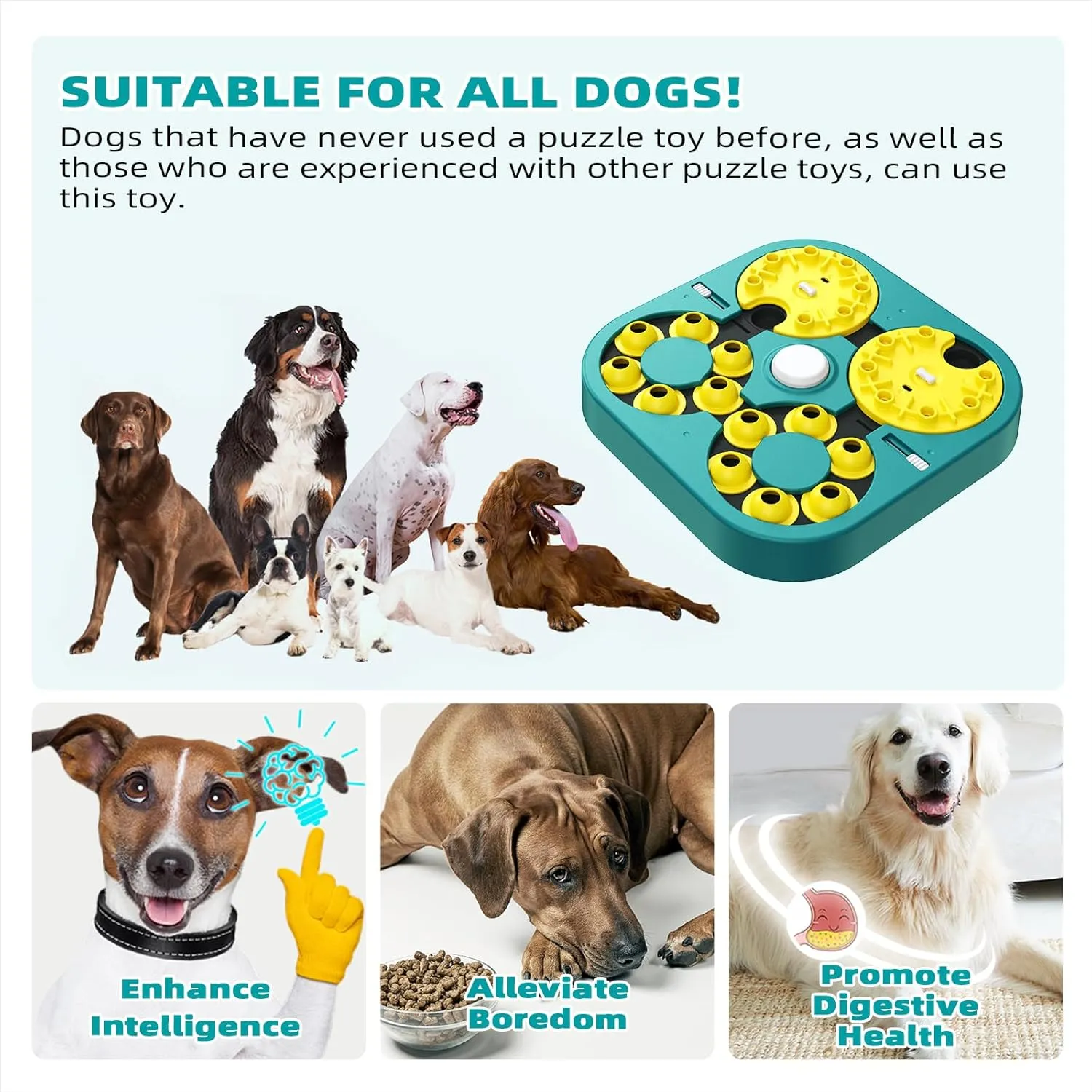 KADTC Advanced Puzzle Toys for Smart Small/Medium/Large Dog Level 5 in 1 Expert Difficult Challenging Interactive Puzzles Toy Cognitive Intelligence Training Brain Mental Stimulation Mind Games