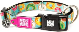 Max & Molly Smart ID Dog Collar with Gotcha! QR Safety Tag and Custom Pet Profile, Soft Padded Neoprene, Waterproof, Donuts, XS (9-14")