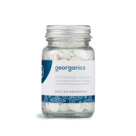 Mouthwash Tablets, English Peppermint Flavour, Georganics