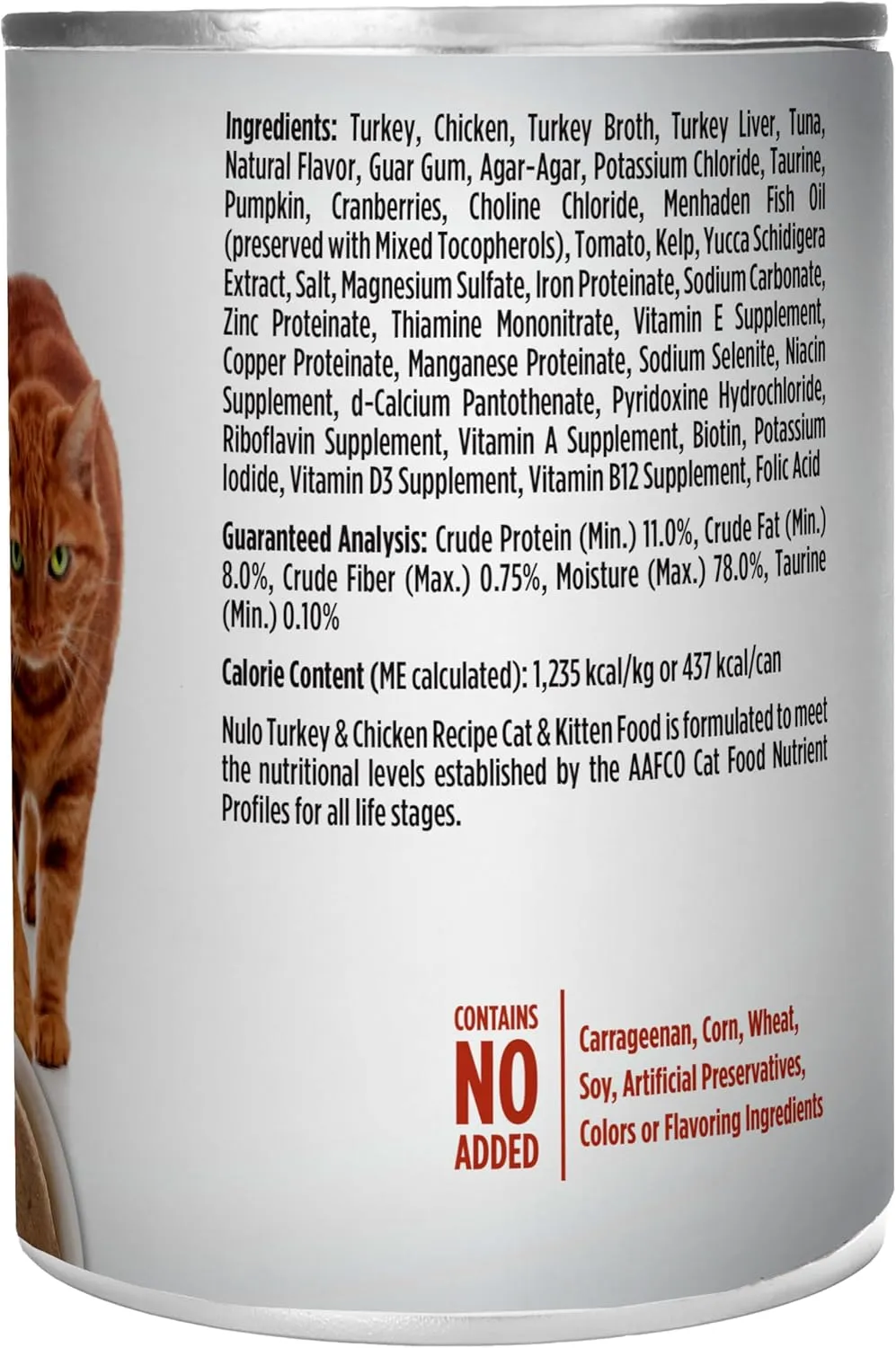 Nulo Turkey & Chicken Pate Wet Canned Cat Food, 12.5 Ounce (Pack of 12)