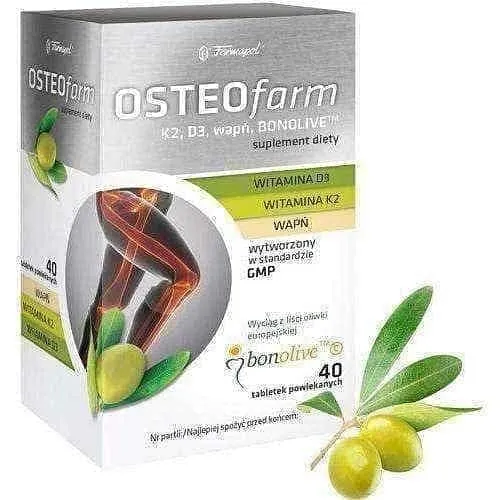 OSTEOFARM K2, D3, calcium, Bonolive x 40 tablets