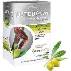 OSTEOFARM K2, D3, calcium, Bonolive x 40 tablets