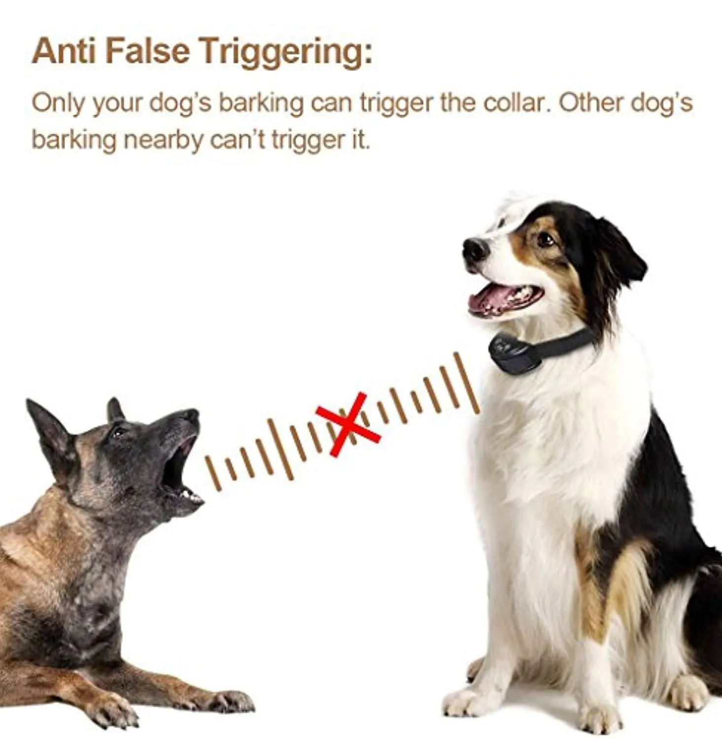 Paipaitek 2018 Upgraded Rechargeable Dog Bark Collar and Anti-Barking with 5 Levels Automatic No Bark Collar for Small Medium Large Dogs No Harm Shock Safe Stop Bark (6 lbs) (Small, Medium, Large)
