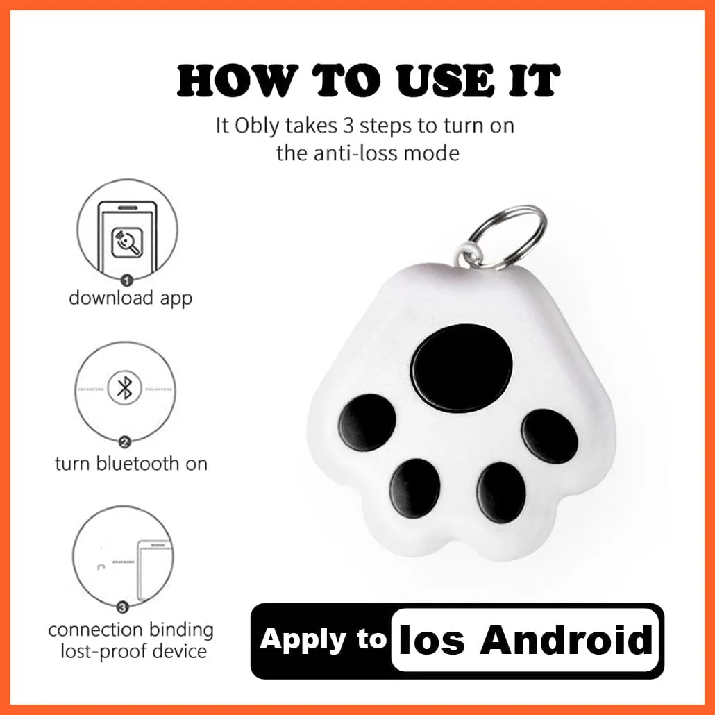 Pet Dog Gps Anti-Lost Alarm Wireless Bluetooth Tracker Car Wallet Key Collar Accessories