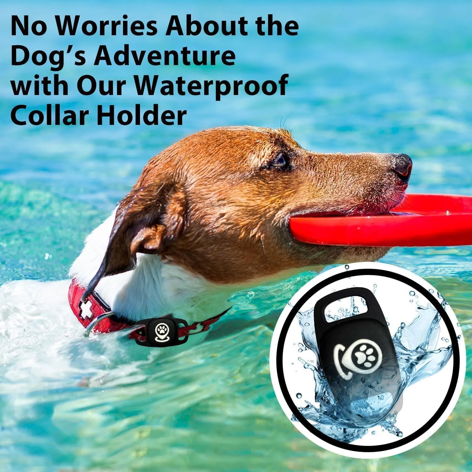 Pet Tracker for Dog, Dog Tracker Smart Pet Location Tracker with Holder, Personalized Smart Item Finder, MFi Certificated Dog Tracking Device, No Monthly Fee, Works with Find My(iOS Only), Black