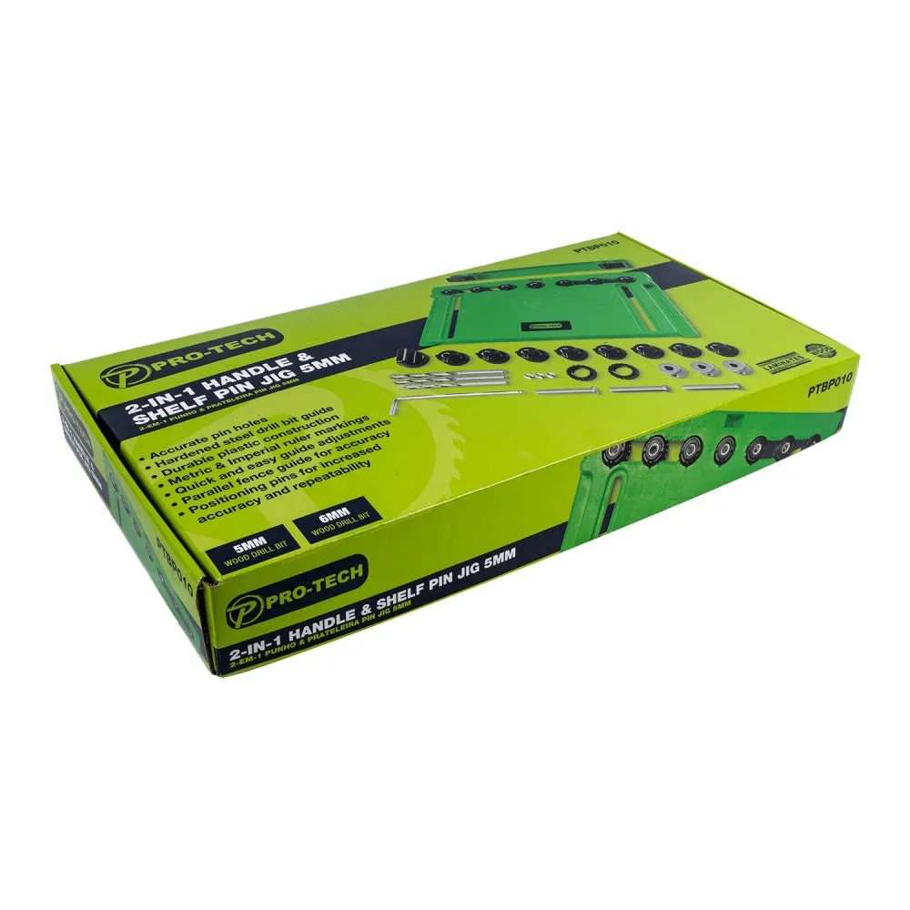 Pro-Tech | 2-In-1 Handle & Shelf Pin Jig 5mm