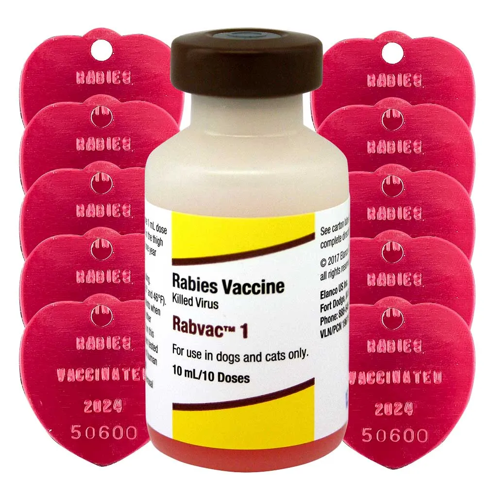 RabVac 1 Rabies Vaccine Kit with Tags
