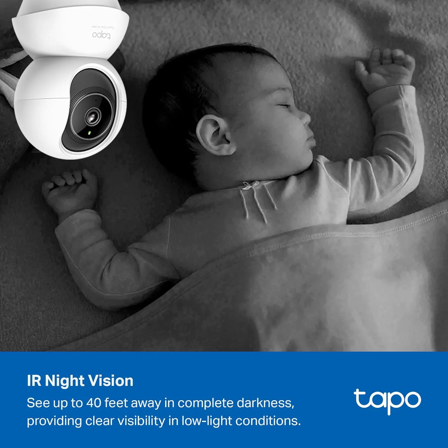 Tapo 3K 5MP Indoor Security Camera for Baby Monitor, Pet Camera w/Smart Motion Tracking, 360 Pan/Tilt, IR Night Vision for Home Security, Works w/Alexa & Google, RoomCam 3K 360