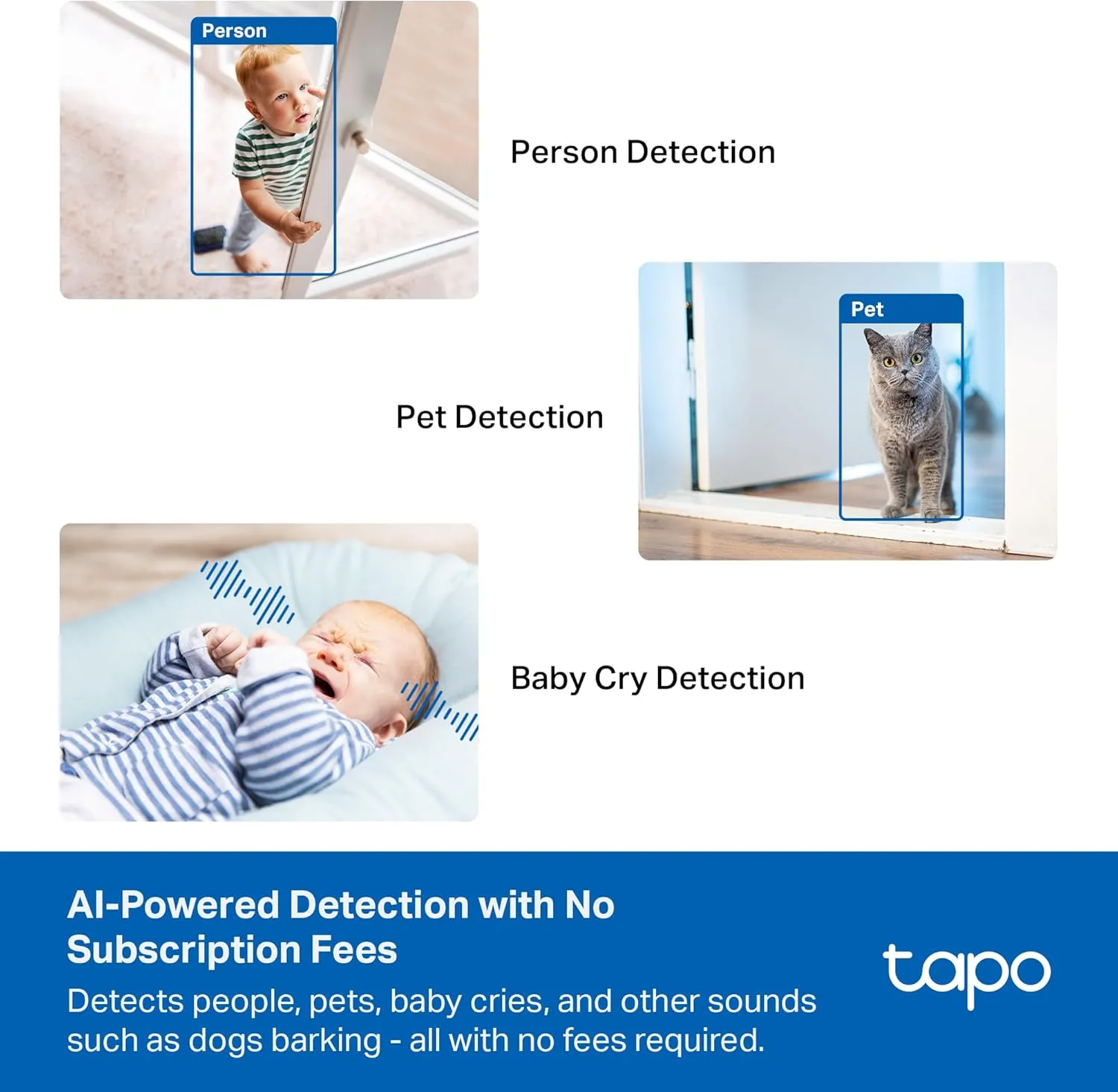 Tapo 3K 5MP Indoor Security Camera for Baby Monitor, Pet Camera w/Smart Motion Tracking, 360 Pan/Tilt, IR Night Vision for Home Security, Works w/Alexa & Google, RoomCam 3K 360