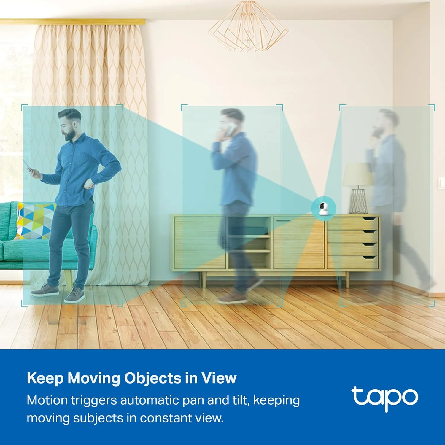Tapo 3K 5MP Indoor Security Camera for Baby Monitor, Pet Camera w/Smart Motion Tracking, 360 Pan/Tilt, IR Night Vision for Home Security, Works w/Alexa & Google, RoomCam 3K 360