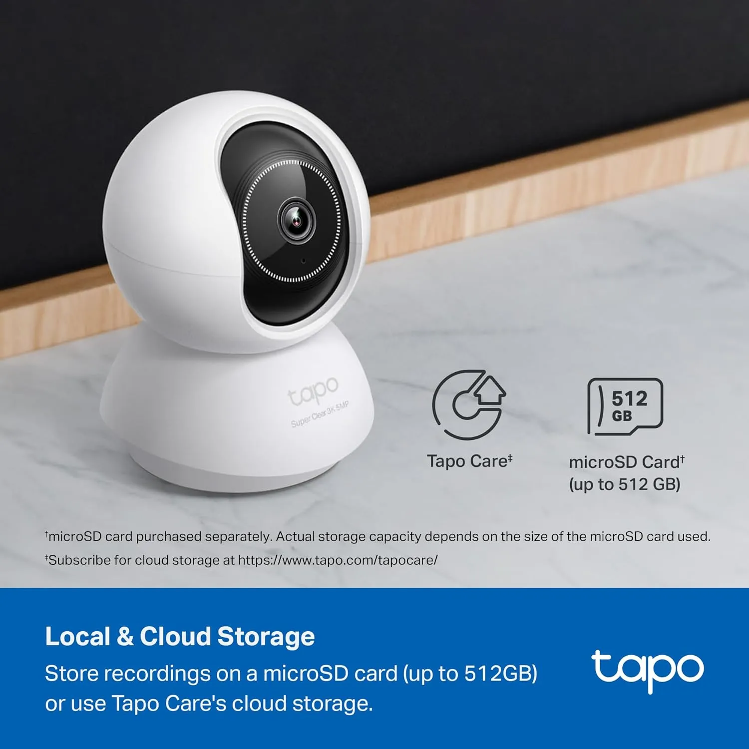 Tapo 3K 5MP Indoor Security Camera for Baby Monitor, Pet Camera w/Smart Motion Tracking, 360 Pan/Tilt, IR Night Vision for Home Security, Works w/Alexa & Google, RoomCam 3K 360