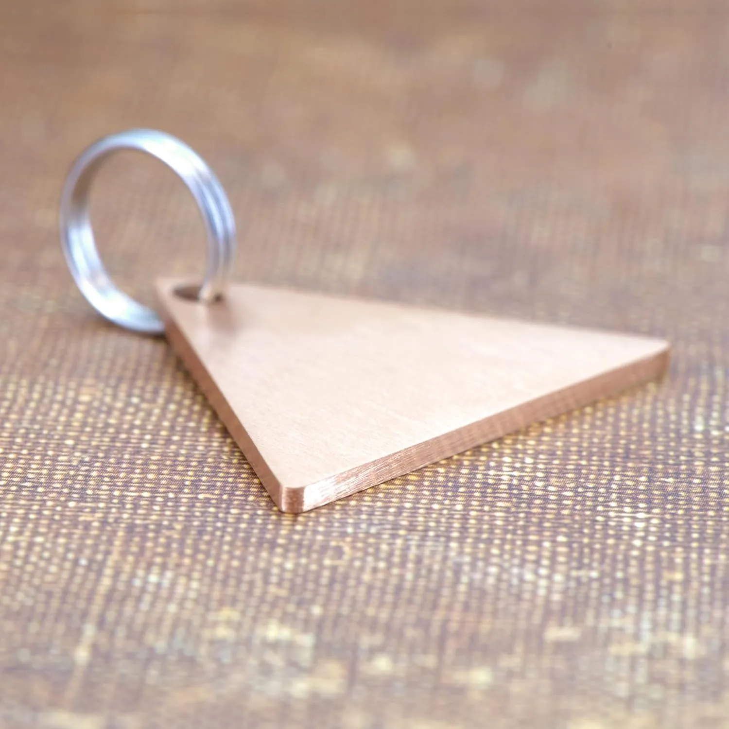 Ultra Joys Triangle Large Rose Gold Stainless Steel Personalized Dog Cat Engraved Custom Identification Tag