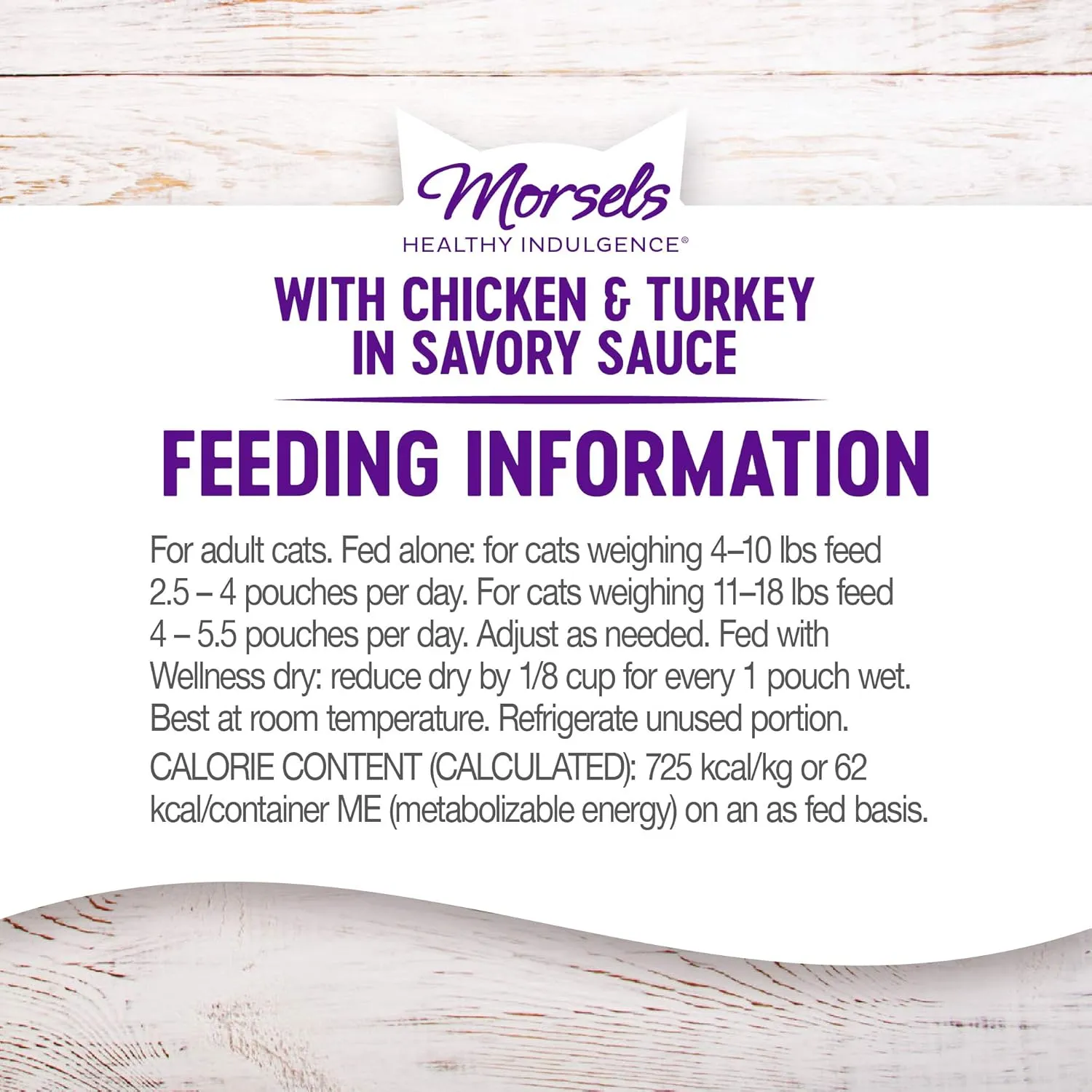 Wellness Healthly Indulgence Morsels Adult Wet Cat Food, Natural, Protein-Rich, Grain Free, 3 Ounce Pouch, 24 Pack, (Chicken & Turkey)