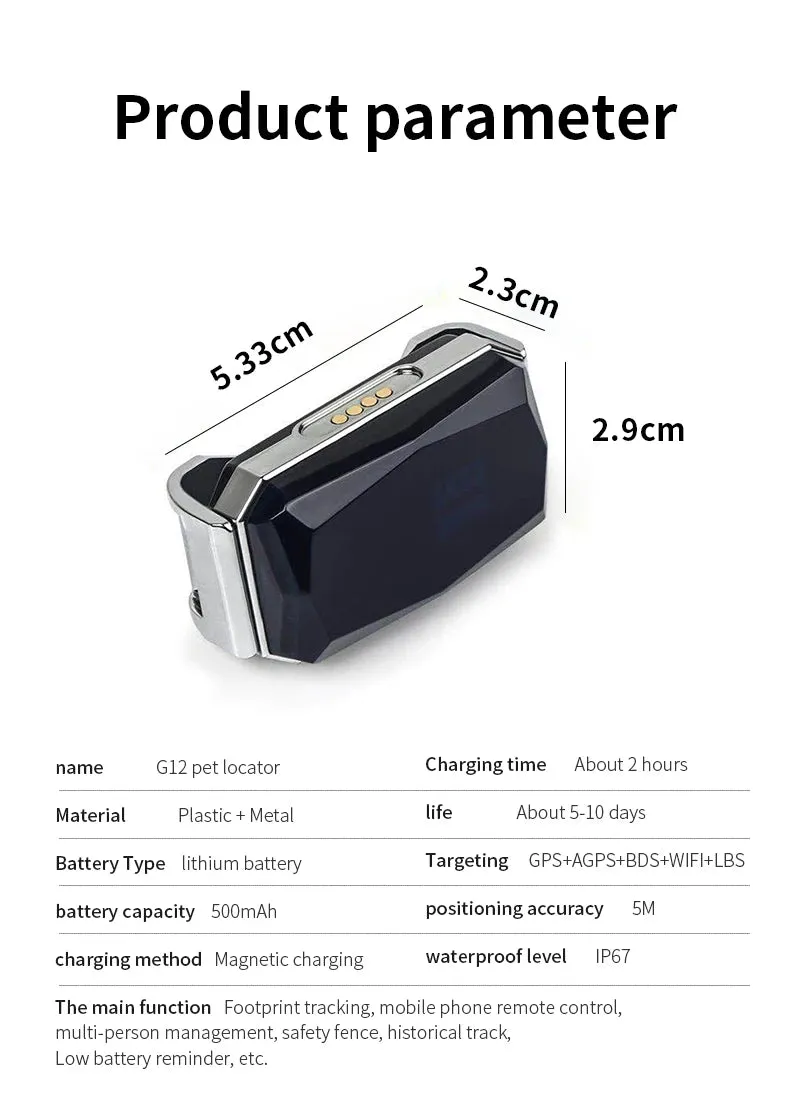 Wifi intelligent remote positioning pet GPS locator Beidou waterproof collar dog cat, cattle, sheep, horse and dog loss device