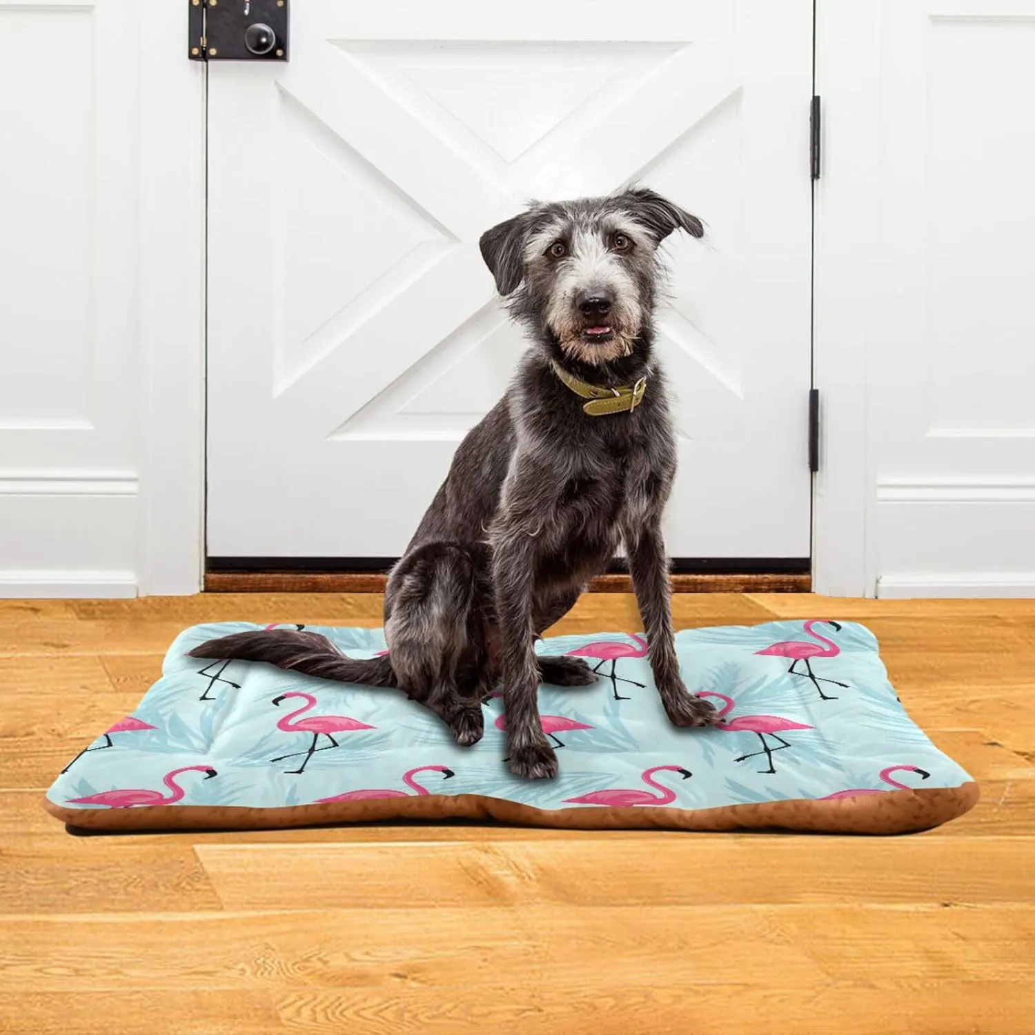 xigua Flamingo Pet Bed, Soft Anti-Slip Dog Cat Bed Pet Mattress for Small Medium Large Dogs and Cats, 24 x 18 Inch