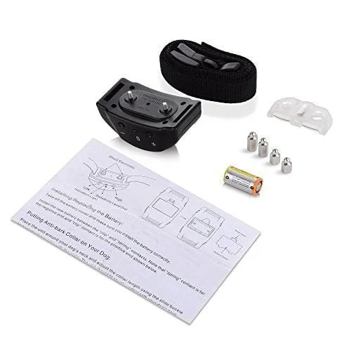 Zacro DC395 Dog No Bark Collar for Bark Control with 7 Levels Adjustable Sensitivity Control, Electric Anti-Bark Shock Collar for Dogs, 15-120 lb, Fits for Large and Medium Dogs (27in)