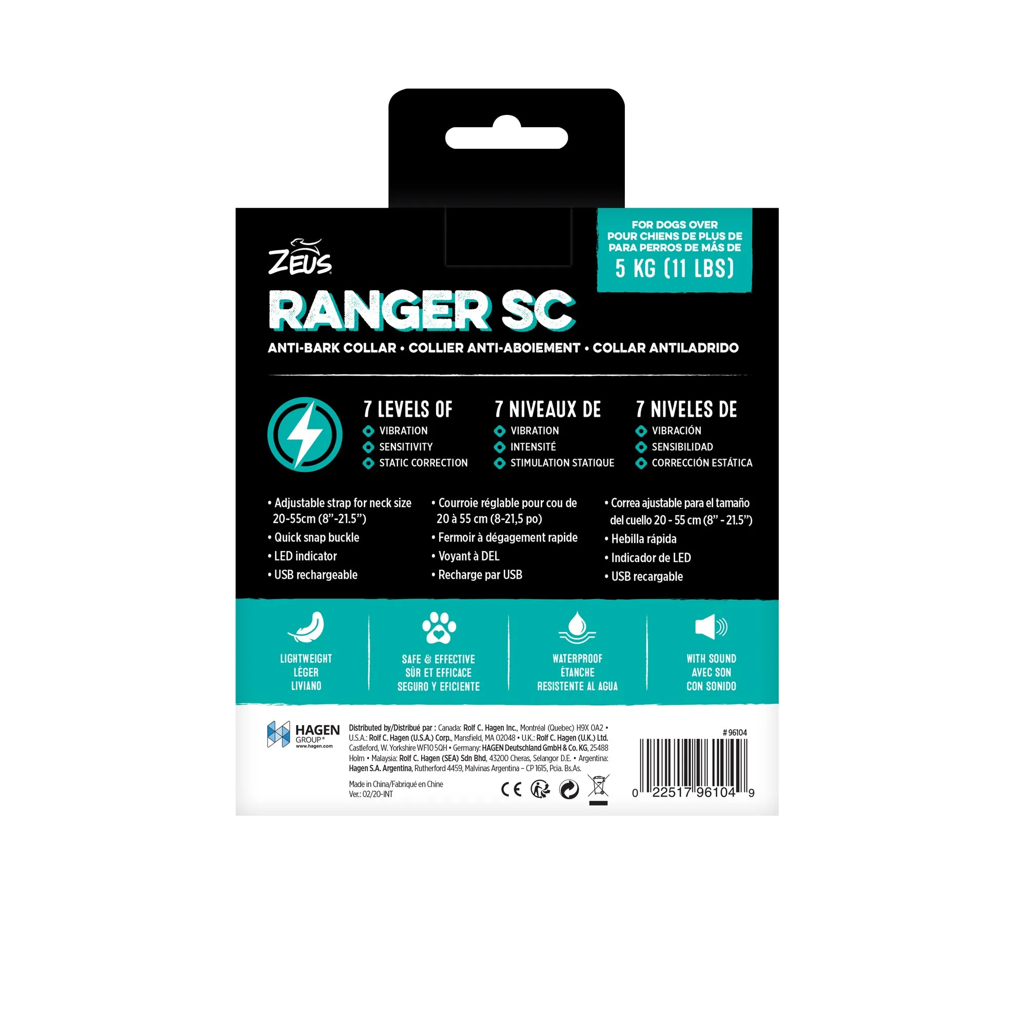 Zeus Ranger SC Anti-Bark Collar with Static Correction